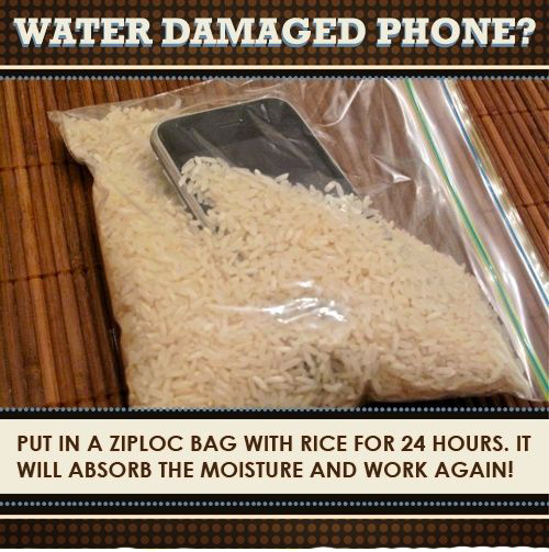 bag of rice phone